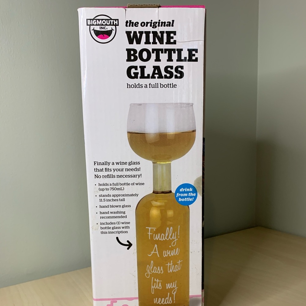 Wine Bottle Glass - NWOT - Picture 2 of 7